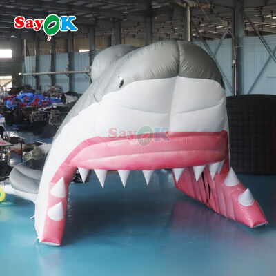 Customized Inflatable Shark Tunnel Entrance for Outdoor Sport Pool Party Commercial Event