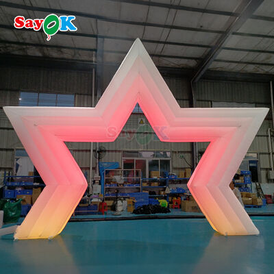 Custom Star Inflatable LED Arch for Outdoor Events Parties and Promotions