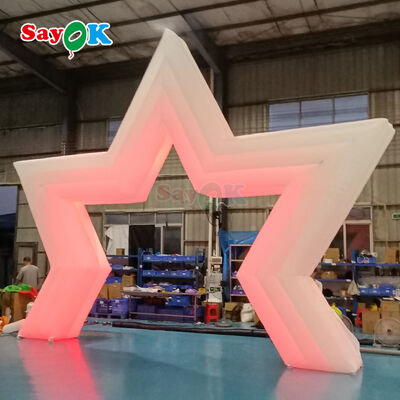 Custom Star Inflatable LED Arch for Outdoor Events Parties and Promotions