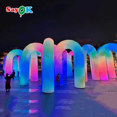 Custom Inflatable Arch with Colorful Lighting for Outdoor Events