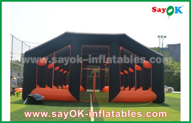 Inflatable House Tent 20m Orange And Black Oxford Cloth Inflatable Air Tent House For Outdoor Event