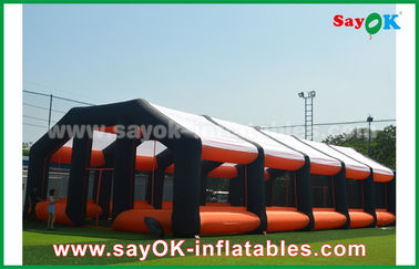 Inflatable House Tent 20m Orange And Black Oxford Cloth Inflatable Air Tent House For Outdoor Event