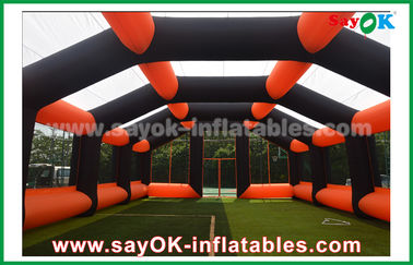 Inflatable House Tent 20m Orange And Black Oxford Cloth Inflatable Air Tent House For Outdoor Event