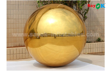 1m PVC Gold Inflatable Mirror Ball For Indoor Decoration Wedding Party