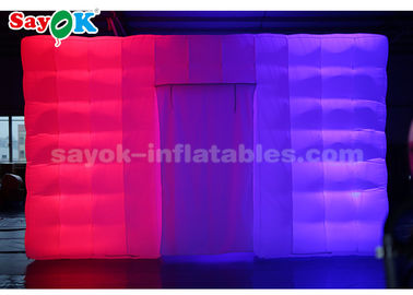 6 Man Inflatable Tent White Cube LED Light Inflatable Air Tent For Event / Party / Advertising