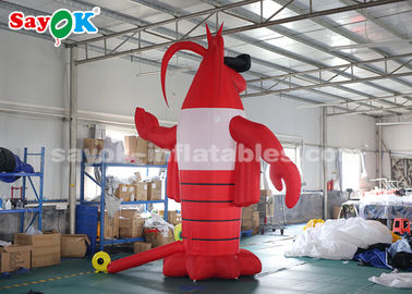 Inflated Cartoon Characters 4m Red Outdoor Crawfish Inflatable Cartoon Characters For Lobster Festival