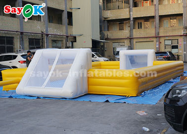 Giant Inflatable Football 12*6m Yellow PVC Inflatable Sports Games Inflatable Soccer Field