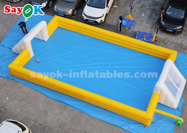 Giant Inflatable Football 12*6m Yellow PVC Inflatable Sports Games Inflatable Soccer Field
