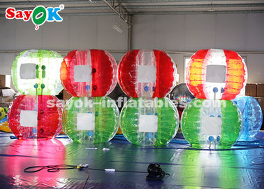 Inflatable Suit Game 1.5m 0.8mm PVC Inflatable Bubble Soccer Transparent / Red / Green Color