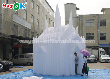 White 210D Oxford Cloth Inflatable Bouncy Castle For Children Customized Size