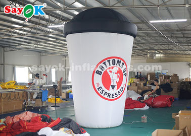 3.6m Custom Inflatable Products / Blow Up Coffee Cup For Advertising