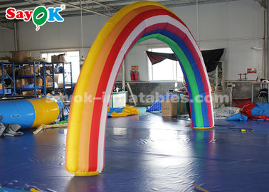 Custom Inflatable Arch 210D Oxford Cloth 6*3mH Inflatable Rainbow Arch For Rental Business