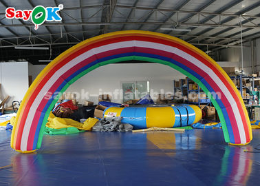 Custom Inflatable Arch 210D Oxford Cloth 6*3mH Inflatable Rainbow Arch For Rental Business