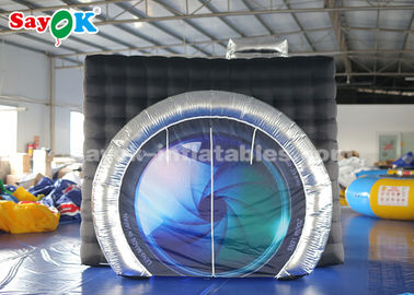 Inflatable Party Tent 3*2.7*2.5m Oxford Cloth Inflatable Photo Booth With Camera Shape Fire Resistant