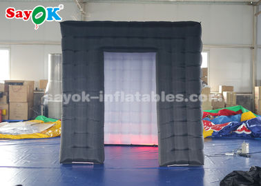 Inflatable Party Tent Black Inflatable Cube Photo Booth For Advertising High Tear Strength