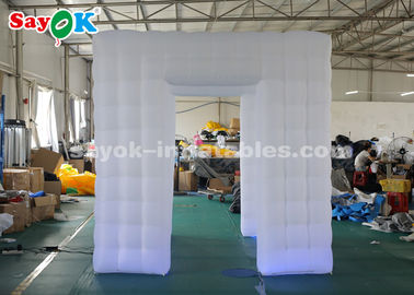 Inflatable Party Tent Three - Door Inflatable Photo Booth 2.5m Cube Portable LED Light