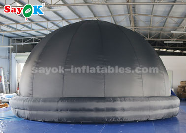 Black Two Bottom Rings Inflatable Planetarium With PVC Floor Mat Flame Retardant