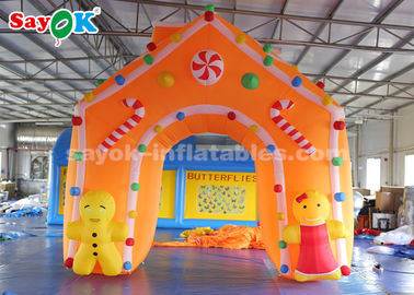 C4*4m Oxford Fabric Inflatable Christmas Archway For Holiday Decorations