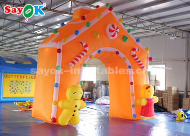 C4*4m Oxford Fabric Inflatable Christmas Archway For Holiday Decorations