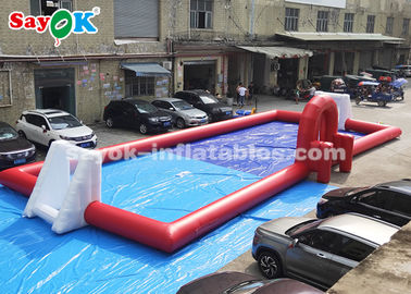 20*8m Red PVC Tarpaulin Inflatable Sports Games Outdoor Football Field