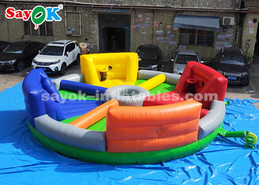 Giant Inflatable Games 8*8m Chow Down Inflatable Hungry Hippos Game For Kids And Adults Playing