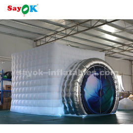 Inflatable Party Tent White And Silver Camera Shaped Inflatable Photo Booth For Trade Show