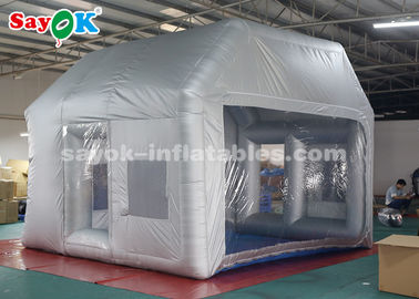 Custom Inflatable Tent Silver Inflatable Paint Booth With Filter System / Inflatable Bubble Tent