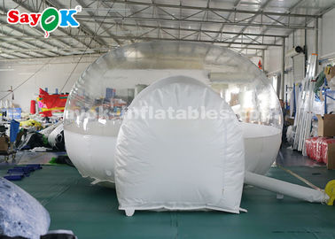 Dome Inflatable Tent Outside White Inflatable Air Tent Transparent For Camping / Traveling