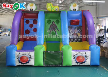 Inflatable Lawn Games Garden Inflatable Sports Games Shooting Basketball Hoop And Football Gate With Air Blower