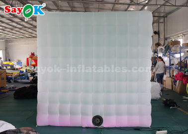 Inflatable Party Tent Oxford Cloth White And Green Inflatable Portable Photo Booth With Two Doors