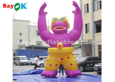 Wear - Resisting Inflatable Cartoon Characters For Super Mall / 6m High Blow Up Orangutan Model