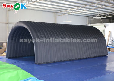 Outdoor Inflatable Tent 210D Oxford Cloth Black Inflatable Tunnel Tent For Exhibition / Promotion