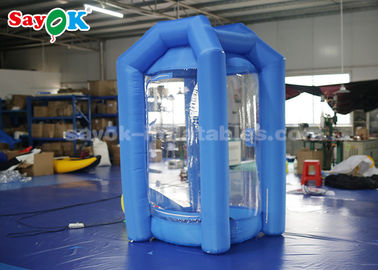 Tarpaulin Inflatable Cash Cube Money Grab Machine Money Blowing Booth For Event Advertising