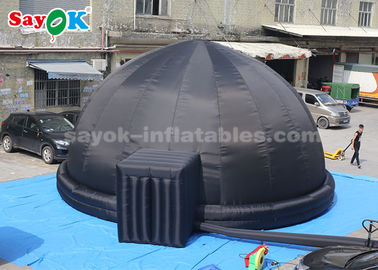 8 Meter Black Inflatable Planetarium Dome Tent With Air Blower And PVC Floor Mat