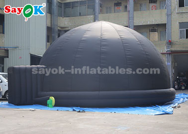 Black Inflatable Projection Dome Tent With PVC Floor Mat For School Teaching