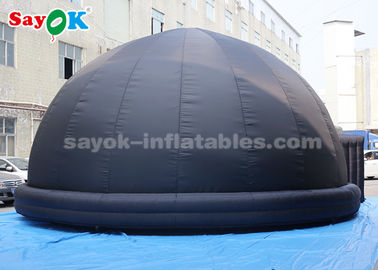 Black Inflatable Projection Dome Tent With PVC Floor Mat For School Teaching