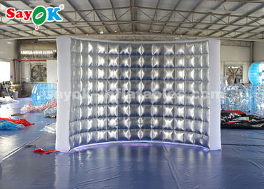 Event Booth Displays Durable Photo Booth Inflatable Wall For Stage Decoration / Led Air Photo Booth