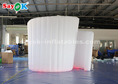 Inflatable Photo Studio Stage Decoration Inflatable LED Photo Booth Spiral Wall With Air Blower