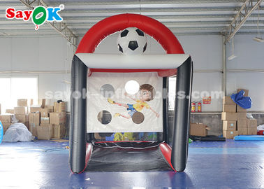 Inflatable Football Toss Game PVC Tarpaulin Inflatable Soccer Batting Cage Football Speed Tent 2.5*3.5*3.6m