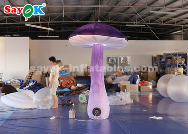 Amazing 2.5m  Inflatable Lighting Decoration Hanging Mushroom With Blower