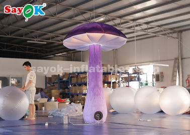 Amazing 2.5m  Inflatable Lighting Decoration Hanging Mushroom With Blower