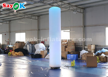 190T Nylon Cloth Inflatable Pillar With LED Lighting For Festival Decoration