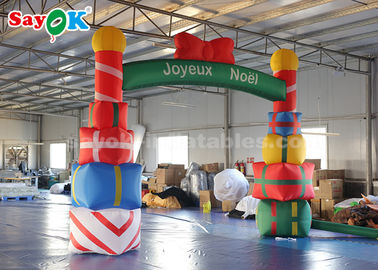 5*4m Inflatable Christmas Arch With Gift Box For Garde / Street