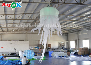 1.5*2.5m Inflatable Hanging Jellyfish With LED Light For Night Club Decoration