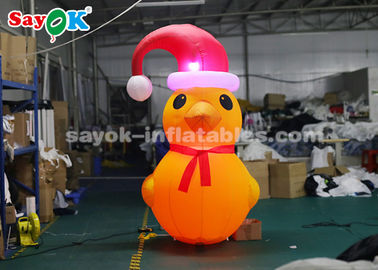 Yellow 2m Inflatable Duck Model With Air Blower For Yard Christmas Decorations