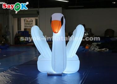 Inflatable Yard Decorations Blue Inflatable Swan Model With Shoulder Strap To Carry For Stage Procession