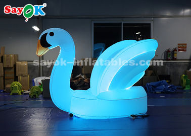 Inflatable Yard Decorations Blue Inflatable Swan Model With Shoulder Strap To Carry For Stage Procession