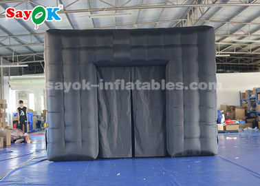 Best Inflatable Tent Black Color Inflatable Cube Tent 210D Oxford Cloth For  Trade Show