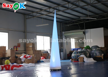 Portable  Inflatable Lighting Decoration Column Lighting Cone White Fabric