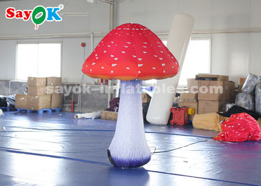 Amazing 2m Oxford Cloth Giant Inflatable Mushroom For Stage Decoration